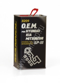 Mannol 8209 O.E.M. for HYUNDAI KIA MITSUBISHI / ATF SP-III Синтетическая жидкость для АКПП