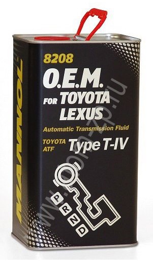 Mannol 8208 O.E.M. for TOYOTA LEXUS/ ATF T-IV Синтетическая трансмиссионная жидкость АКПП  Toyota Type T-IV Metal